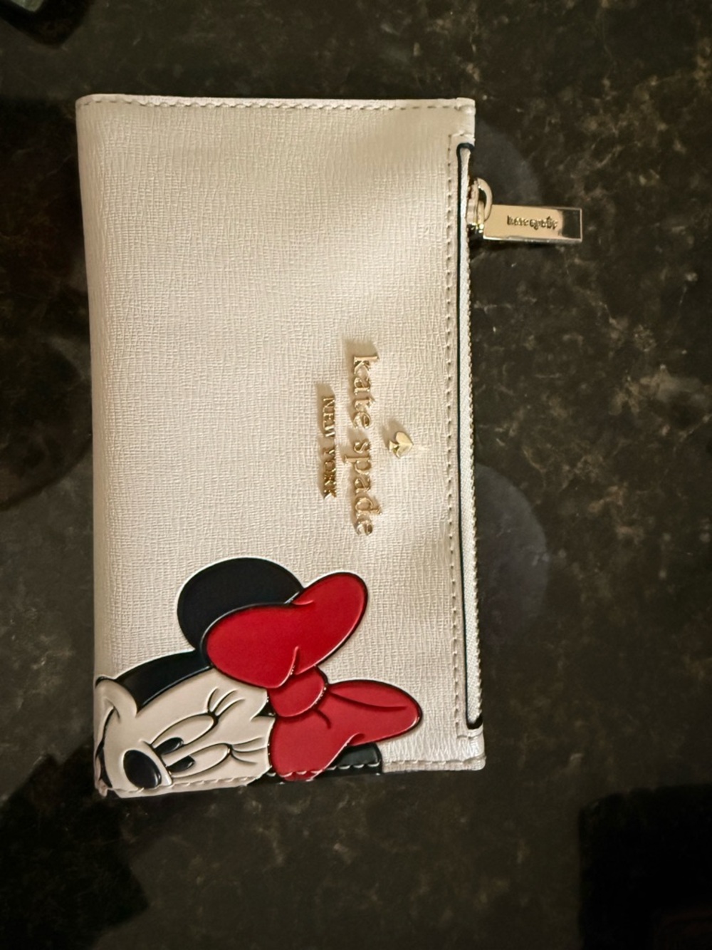 kate spade Black and White Polka Dot Disney Card Wallet